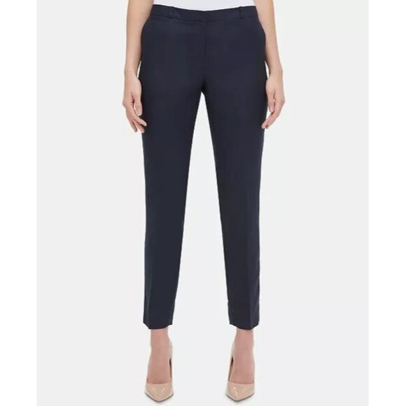 Tommy Hilfiger Linen Slim-Leg Ankle Pants Women's Size 6 - Picture 1 of 2